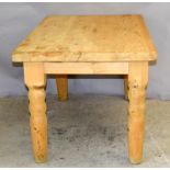 Pine farmhouse table. 78 x 151 x 89cm