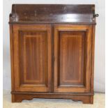 Inlaid mahogany wall cupboard 56 x 48 x 14cm