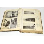 An early 20th century photograph album with over 200 black & white photos of rural England and