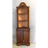 Mahogany corner cupboard 186 x 61 x 40cm