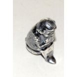 Silver plated vesta case in the form of a child