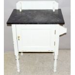 Painted marble top wash stand