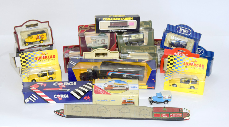 Box of Corgi, Yesteryear die cast vehicles boxed