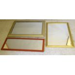 Two gilt framed mirrors and one other