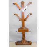 Victorian mahogany hall stand 220 x 75 x 27cm