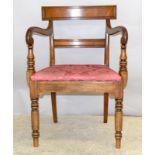 Victorian carver chair with drop in seat