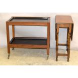 Drop leaf table and a tea trolley