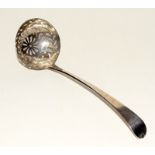 George III silver sifter ladle