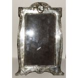 Large silver hallmarked easel backed picture frame