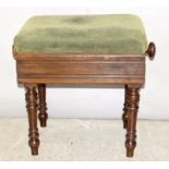 Victorian adjustable piano stool