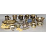 Box of miscellaneous silver plate
