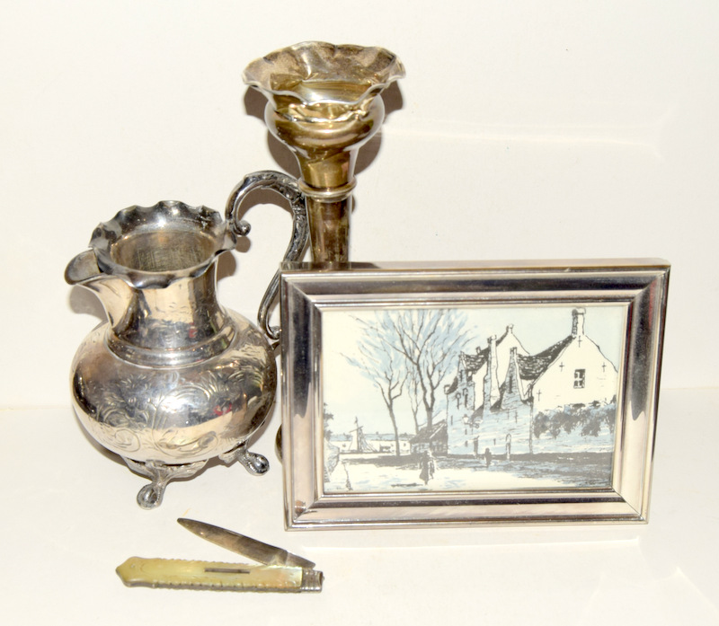 Mixed silver and silver plate items - Image 4 of 4