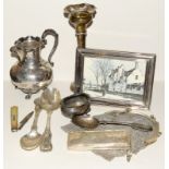 Mixed silver and silver plate items