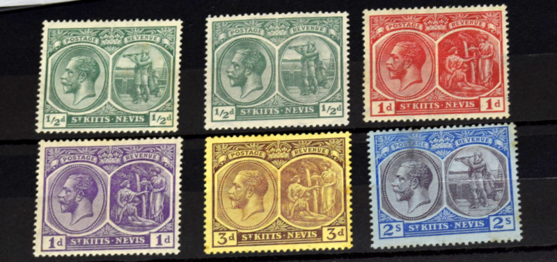 ST KITTS NEVIS Set of King George V to 2s Mint (6 stamps) - Bild 2 aus 6