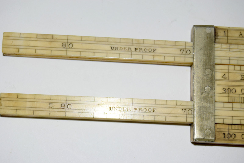 An Ivory Slide Rule Period 1870 Purpose of use: Alcohol calculation and barrel gauging. The ruler - Image 9 of 10