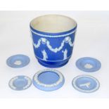 Wedgewood Jasperware planter and dishes