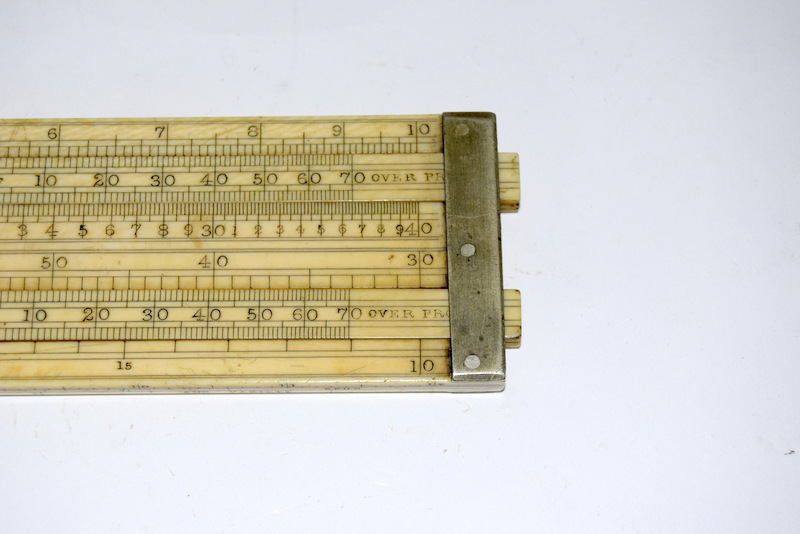 An Ivory Slide Rule Period 1870 Purpose of use: Alcohol calculation and barrel gauging. The ruler - Image 3 of 10