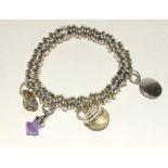 Genuine Links of London silver sweetie charm bracelet