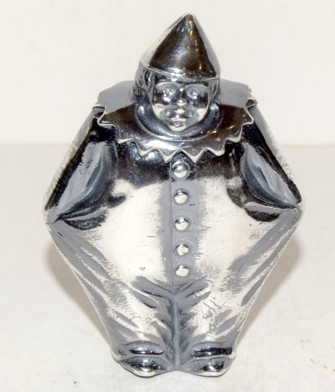 Silver plated vesta case in the form of a clown