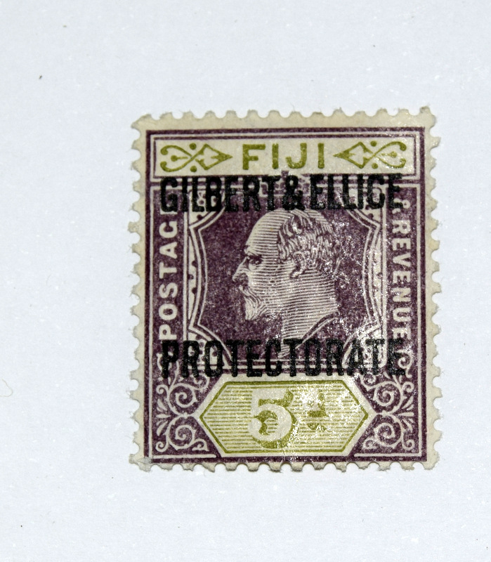 KEVII Gilbert & Ellice Islands 1911 5d Purple & Olive Green SG5 Milt Lightly Hinged