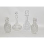 4 Crystal decanters ( 2 Victorian and 2 Poss Georgian)