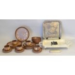 Box of miscellaneous Denby and silver plate