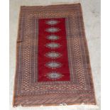 Geometric Design Maroon Iranian Hall Runner. 102 x 120 x 54cm