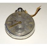 Silver Fusee gents pocket watch roman numerals Thomas Barrett rugby 1800