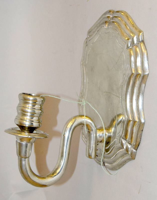 Two wall bracket candle light fittings ( possibly American silver) - Image 2 of 4