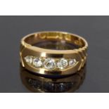 9ct gold bar ring size N