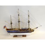 Model Ship. Caroline. Scratch Built. 65 x 88cm
