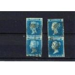 Queen Victoria early issue 2d Blue x 4