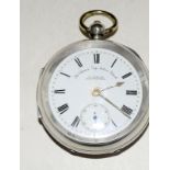 Silver key wound pocket watch Cimax Trip Action Patent h/m Chester 1902