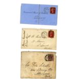 3 x Victoria stamped envelopes including 1d reds 1866 onwards