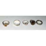 Collection of Silver fashion rings