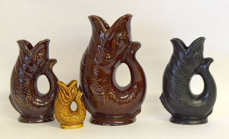 4 Dartmouth pottery Gurgle Jugs