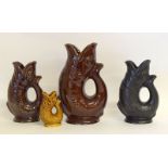 4 Dartmouth pottery Gurgle Jugs