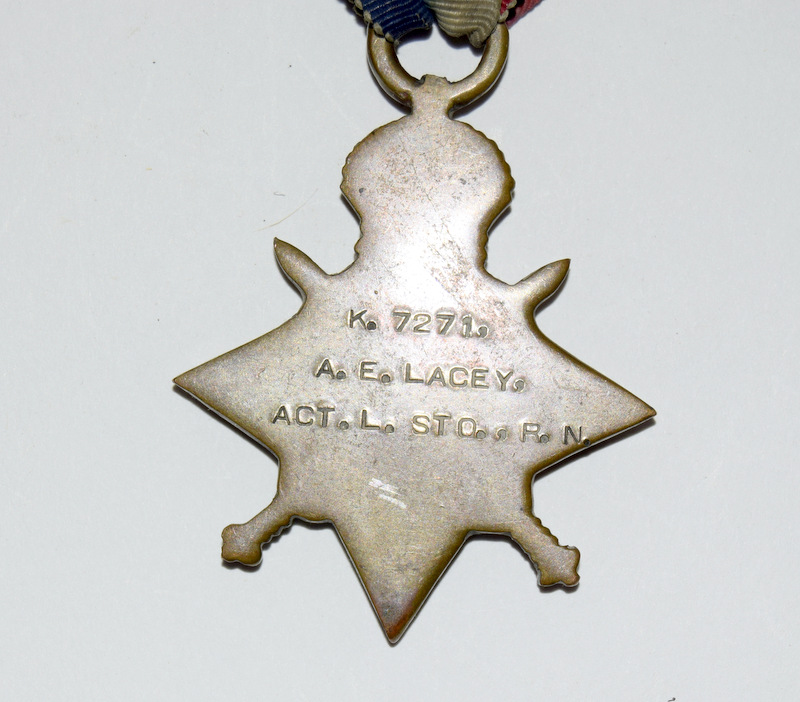 A WW1 medal trio named to K7271 Stoker Petty Officer AE Lacey of the Royal Navy - Image 3 of 3