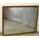 Gilt framed wall mirror. 100 x 130cm