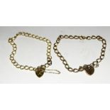 2 9ct gold bracelets 7.8g