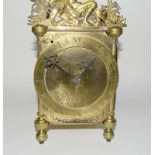 17th Century brass lantern clock with a single fusee conversion