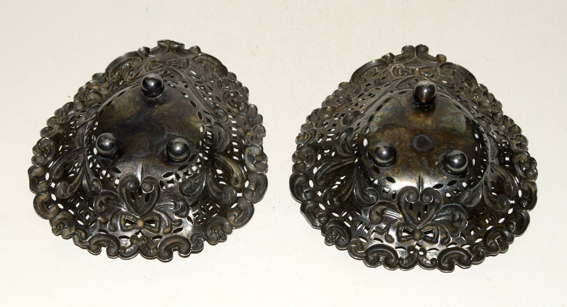 Pair of silver heart shaped bon bon dishes - Image 2 of 4