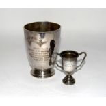 Parachute Regiment. A plated 1 pint tankard engraved Presented to Captain AR Brocklehurst by the