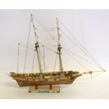 Model Ship. Albatross. Kit Built. 42 x 54cm