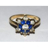 9ct gold sapphire ring