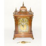 Wonderfully proportioned 9 day mahogany bracket clock by C Lumpton of Cornhill, London. Circa 1860