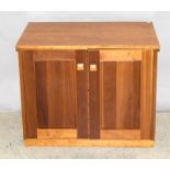 teak collectors cabinet with sliding drawers 63 x 78 x 51cm