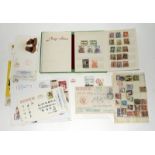China Pe0ple's Republic Postal History, collection of Postcards and an album of vintage China stamps