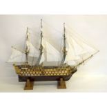 HMS Victory Model Ship Kit Built. 80cm x 110cm