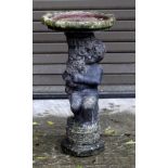 Stone Bird Bath in the form of a child. 80cm tall